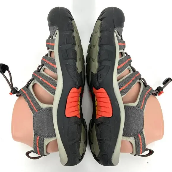 Keen Womens Newport H2 Closed Toe Waterproof Adjustable Sandals Gray Orange Sz 8 - Picture 5 of 8